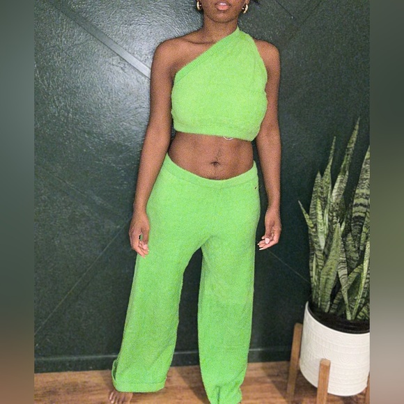 Savage X fenty Fuzzy Green two piece 1X - Picture 3 of 4